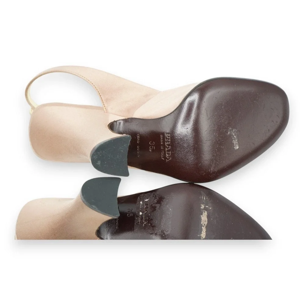 Prada‎ Platform Shoes Womens Peep Toe Heels Made in Italy Size EUR 35 / US 5